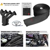 Simoni Racing - Uitlaat Thermo Wrap Kit - Zwart - Hittebestendig tot 550 Graden Celsius