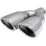 Simoni Racing - Uitlaat Sierstuk - Dubbel Ovaal - RVS - 220x67mm