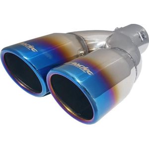 Simoni Racing - Uitlaat Sierstuk - Dubbel Rond - RVS/Titanium - 76x230mm