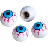 Simoni Racing - Set Ventielkapjes - Wit/Blauw/Rood - Kunststof - 4-Stuks