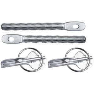 Simoni Racing Set Universele Motorkaphaken/-Pins - RVS - Quick Release - Type 2