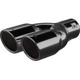 Simoni Racing - Uitlaat Sierstuk - Dubbel Rond - Zwart - RVS