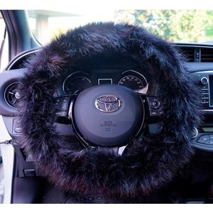Simoni Racing - Stuurwielhoes - Fluffy Fur - Zwart - Microfiber