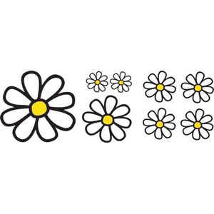 Simoni Racing - Stickervel - 8 Margrietjes - Garantie 2 Jaar