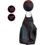 Simoni Racing Pookknop OEM passend voor Audi A3 (8L) 1996-2003 - Zwart Leder + 2 Schakelpatronen