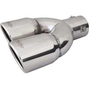 Simoni Racing - Uitlaat Sierstuk - Dubbel Rond - Inox - 70x220mm