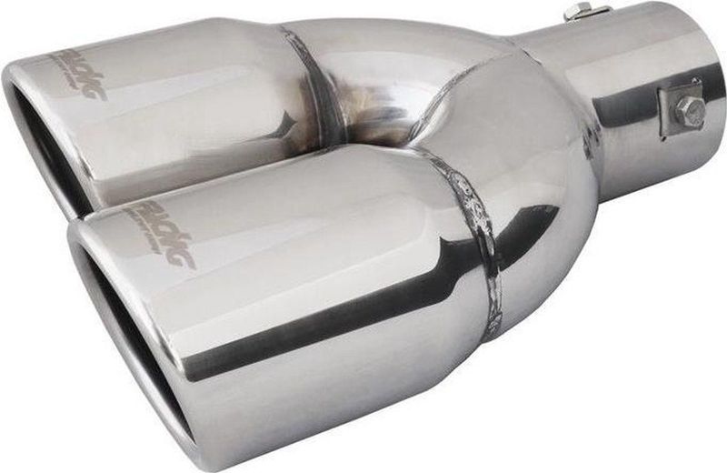 Simoni Racing - Uitlaat Sierstuk - Dubbel Rond - Inox - 70x220mm