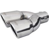 Simoni Racing - Uitlaat Sierstuk - Dubbel Rond - Inox - 70x220mm