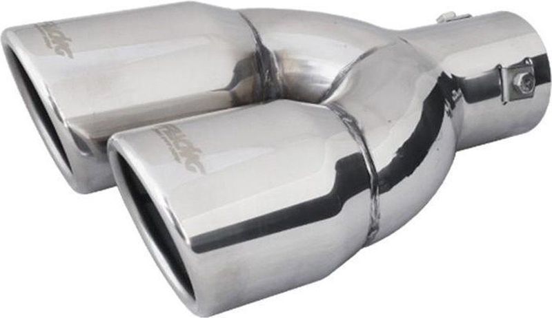 Simoni Racing - Uitlaat Sierstuk - Dubbel Rond - Inox - 70x220mm