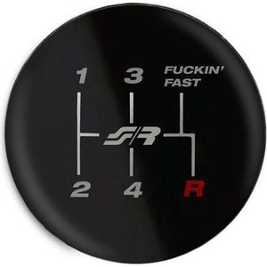 Simoni Racing - F-Fast - PookknopSticker - Zwart - Kunststof