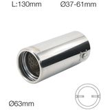 Simoni Racing - Uitlaat Sierstuk Rond - RVS - Ø63xL130mm