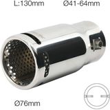 Simoni Racing - Uitlaat Sierstuk Rond - RVS - Ø76xL130mm