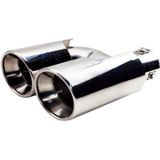 Simoni Racing - Dubbel Rond Uitlaat Sierstuk - Inox - Ø90xL220mm - Klembevestiging