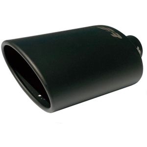 Simoni Racing Uitlaatsierstuk Ovaal/Schuin - Zwart - 150x100xL255mm - Montage ->37-54mm