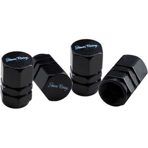 Simoni Racing - Set Ventielkapjes - Aluminium - Zwart