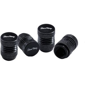 Simoni Racing - Set Ventielkapjes - Aluminium - Zwart