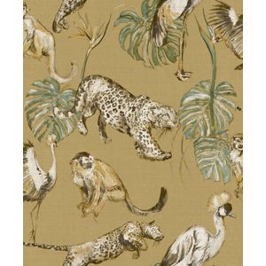 Behang jungle dieren - Behang - Muurdecoratie - Wallpaper - Vliesbehang - Zero - 0,53 x 10,05 M.