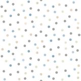 Noordwand - Behang - Mondo - baby - Confetti - Dots - wit/blauw/grijs/beige