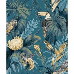 Behang tropisch toekan - Behang - Wandbekleding - Wallpaper - Vliesbehang - Amazzonia - 0,53 x 10,05 M.