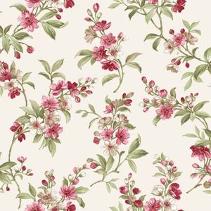 Noordwand - Blooming Garden 6 Flowers - Vliesbehang - Rood Groen - Sterk en Afwasbaar