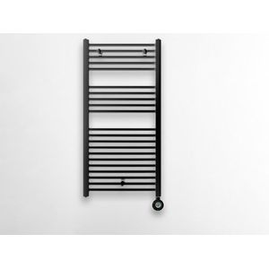 Badkamer radiator zwart - 600 x 1475 mm - 1000 Watt - elektrisch