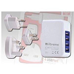 Xtreme 45571 voeding 4 poorten USB Intelligent, 5 volt 20 watt met balans voor Apple netwerk in het thuisnetwerk 110/220 volt 4 A