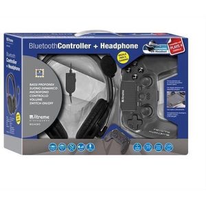 Xtreme Draadloze BT Joypad en Gaming Headset (PS4), Controller, Zwart