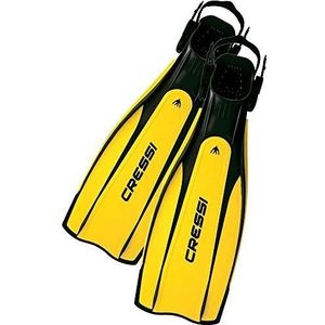 Cressi Pro Light Verstelbare zwemvliezen, uniseks, zwart/geel, M/L