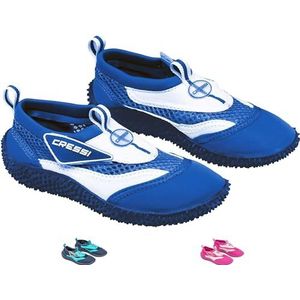 Cressi Coral sportschoenen voor zee, strand, boot en watersport, voor volwassenen en kinderen, wit/blauw, 23
