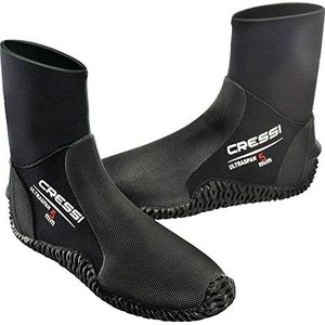 Cressi Ultraspan Boots neopreen laarzen met anti-slip zool, 5 mm, zwart