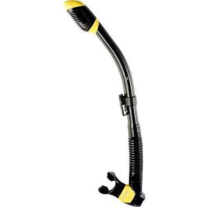 Cressi Dry Snorkel voor volwassenen, snorkelen, zwemmen, zwart, geel