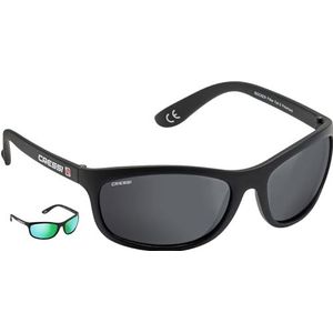 Cressi Rocker Gepolariseerde bril voor watersport, uniseks, zwart/grijze lenzen