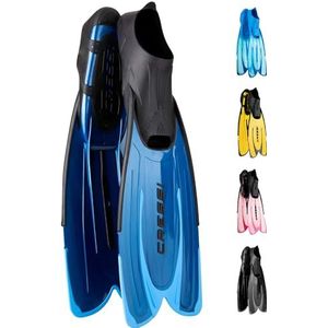 Cressi Agua, CA206243, lange zwemvliezen voor zwemmen en duiken met snorkel, gemaakt in Italië, kwaliteit sinds 1946, blauw, EU 43/44 - US mannen 10/11