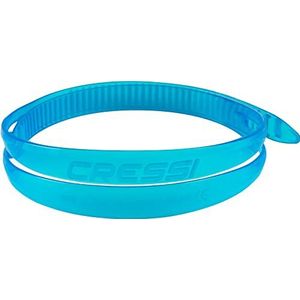 Cressi Swim Eyewear siliconen band + lus riem met grendel voor zwembril, uniseks, volwassenen, blauw, één maat