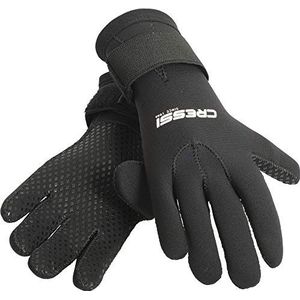 Cressi Black Gloves Resilient neopreen sporthandschoen voor volwassenen, uniseks, zwart, XL