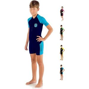 Cressi Little Shark Wetsuit voor kinderen, uniseks, blauw/azuur, 9/10 jaar