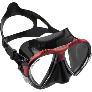 Cressi Matrix Mask snorkelmasker, zwart/rood, één maat, uniseks, volwassenen