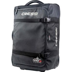 Cressi Piper Trolley Bag Reiswagen, ultralicht, uniseks, jeugd, zwart, 50 l