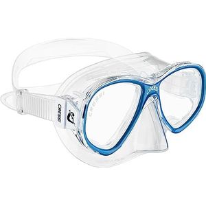 Cressi Perla Jr Mask duikmasker van glas, uniseks, jeugd, transparant/blauw, eenheidsmaat