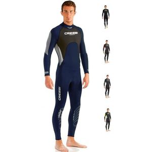 Cressi Morea Neopreen pak voor heren, 3 mm, voor alle watersporten, blauw/zilver/zilver, XXXL/7