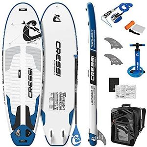Cressi Isup complete set - opblaasbare paddleboardset, compleet met alle benodigde accessoires voor gebruik en transport, uniseks voor volwassenen