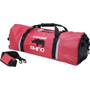 Cressi Rhino Dry Bag Sporttas, waterdicht, uniseks, zwart/rood, 60 LT