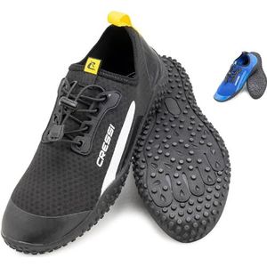 Cressi Sonar Shoes - Unisex waterschoen voor volwassenen, microperforated stof, zwart/geel, 38 EU (5/5,5 UK)