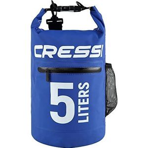 Cressi Sub S.p.A. Dry Bag With Zip Premium 100% waterdichte tas met ritssluiting en flessenhouder, hoge kwaliteit drijvend blauw 20 l