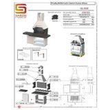 Sarom Fuoco - ULISSE - Houtskoolbarbecue - Cementgrijs - 67 x 40 cm