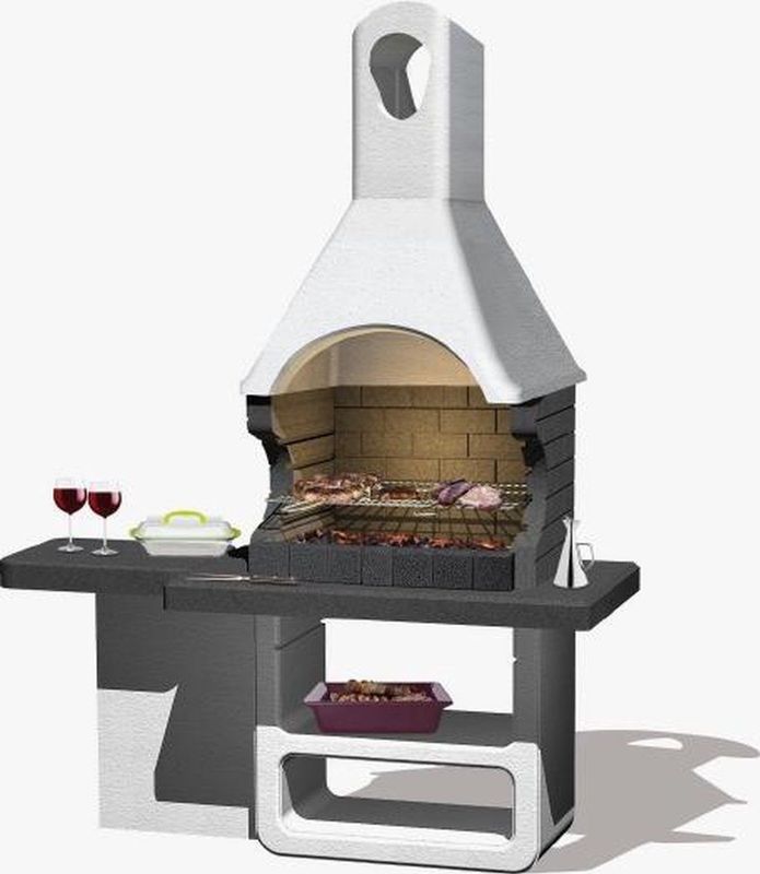 Sarom Fuoco - ULISSE - Houtskoolbarbecue - Cementgrijs - 67 x 40 cm