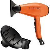 GA.MA Italy Professional, Klassieke Haardroger, Professionele Haardroger met 2200 W Italiaanse AC Motor, Keramische Coating voor Glanzend, Pluisvrij Haar, Oranje Kleur