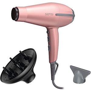 Gama Italy Professionele haardroger, tijd 5D zintuigen, 2200 W vermogen, innovatieve 5D Ultra Ozone Ion Protect, maximale verzorging en bescherming van het haar, 530 g, roze