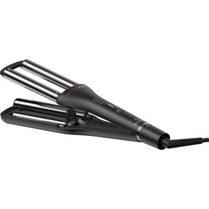 GA.MA - Curling Iron Silk Waves - Wafeltang - Zwart - Silk-Chrome Technologie