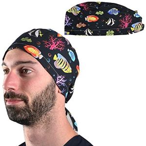 GIMA Hoofddeksel van 100% hoogwaardige pure popeline 40 katoen, absorberend, zeer ademend, latexvrij en bij 134 °C autoclaveerbaar.